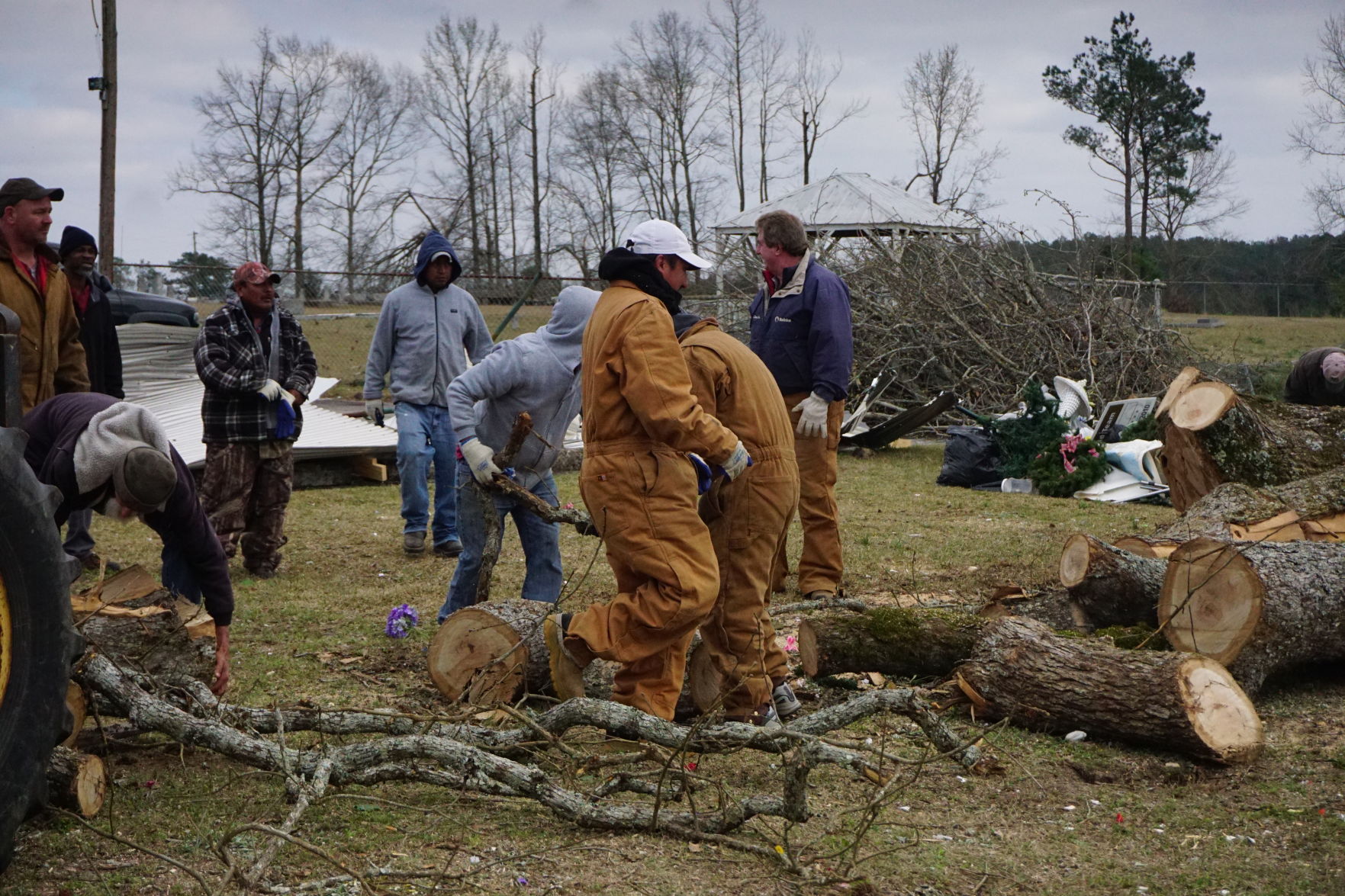 Tornado damage in Beauregard